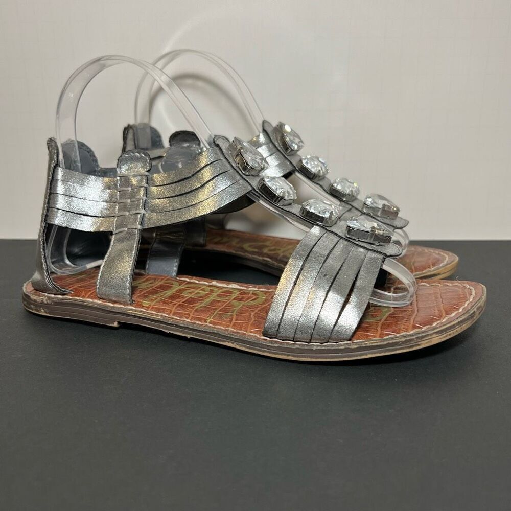 Womens SAM EDELMAN Galina Jewel Accented Gladiator Sandals / Size 6.5